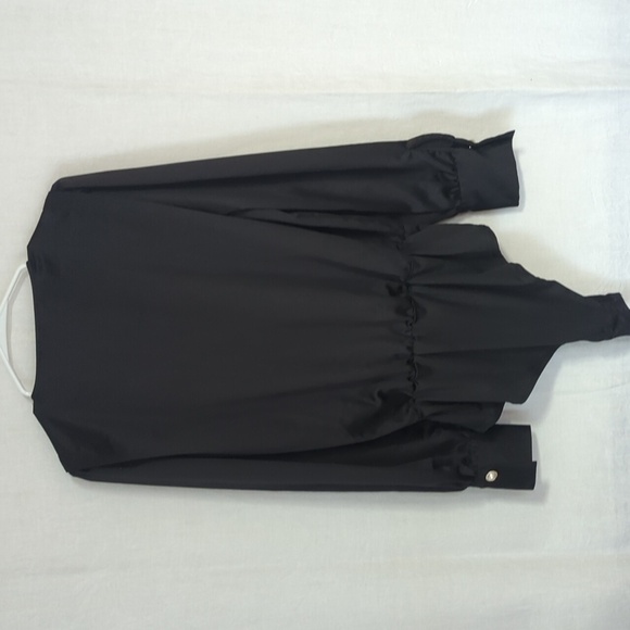 Marc New York Black Puff Long Sleeve Wrap Bodysuit Size Extra Large - Picture 8 of 8